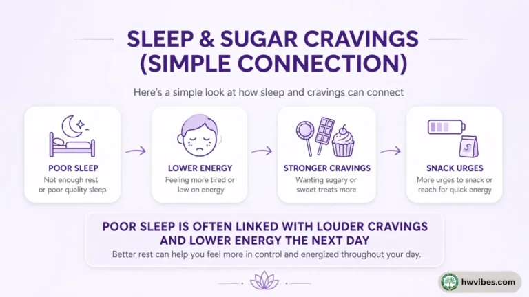 Infographic showing how poor sleep increases next-day sugar cravings