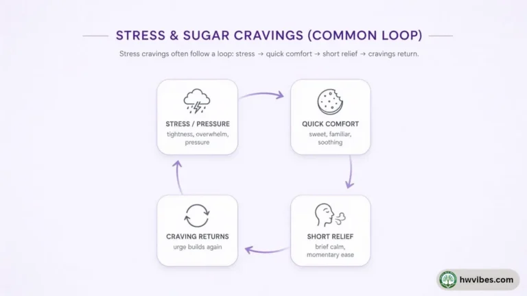 Infographic of the stress and sugar craving loop